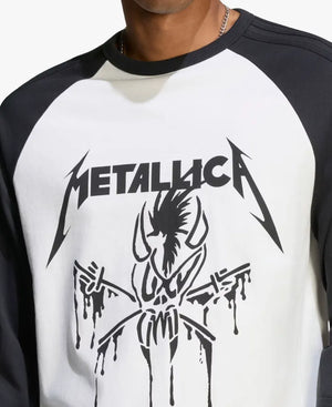 AdidasMetallica34SleeveGraphicBlackandWhiteCaliT-Shirt
