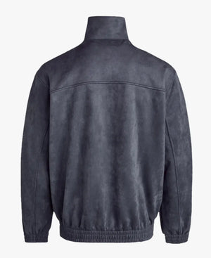 ChineseNewYearAdidasTangGreySuedeLeatherJacket
