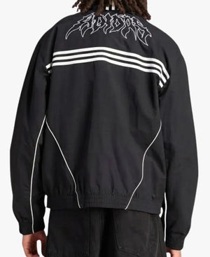 AdidasFlamesThreeStriperBlackZipUpJacket