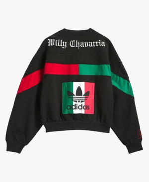 AdidasxWillyChavarriaChicanoCrew-NeckBlackSweatshirt