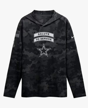 NikeDallasCowboys2026SalutetoServiceDri-FITBlackLSHoodedTop