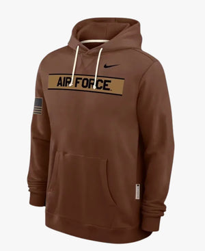 NikeFalconsAirForceMilitaryDri-FITBrownHoodie