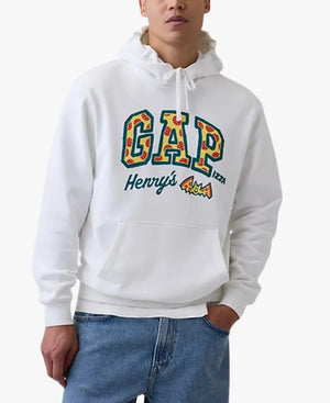 GAPxHenry_sPizzaHeavyweightLogoWhiteFleeceHoodie