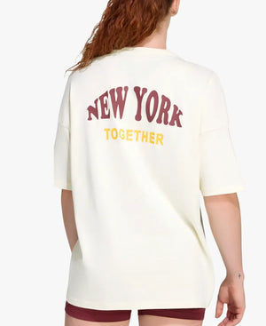 NewYorkCity2026OversizedRunningCreamWhiteCottonT-Shirt