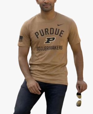 NikePurdueBoilermakers2026MilitaryAppreciationDri-FITBrownT-Shirt