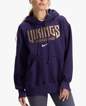NikeMinnesotaVikingsRivalriesPhoenixOversizedPurpleFleeceHoodie