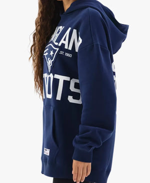 UnisexOffSeasonNewEnglandPatriotsNavyBlueOversizedHoodie
