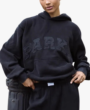 UnisexPARKExAcidWashBlackVarsityHoodie