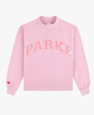 ParkexPinkAidLightPinkVarsityMockneckSweatshirt