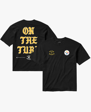 BornxRaisedxPittsburghSteelers2026ontheTurfBlackT-Shirt