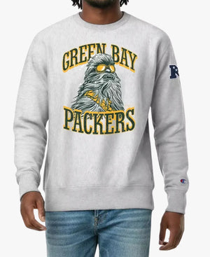 ChewbaccaGreenBayPackersDisneyxChampion2026HeatherGreySweatshirt