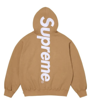 UnisexSupremeAppliqueBrownHoodedSweatshirt