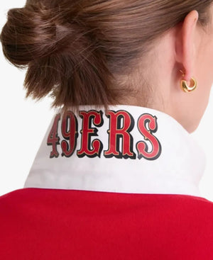 UnisexTuckernuckxFanatics2026SanFrancisco49ersRugbyLongSleeveRedPoloShirt