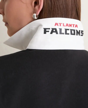 UnisexTuckernuckxFanaticsAtlantaFalconsRugbyBlackLongSleevePoloShirt