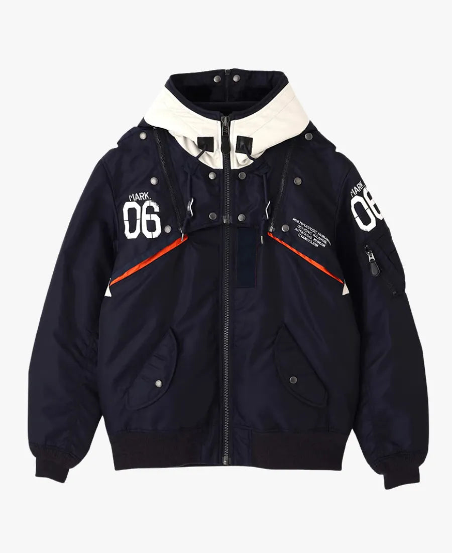 AVIREXxRADIOEVA2026MA-1NavyBlueZip-UpHoodedJacket