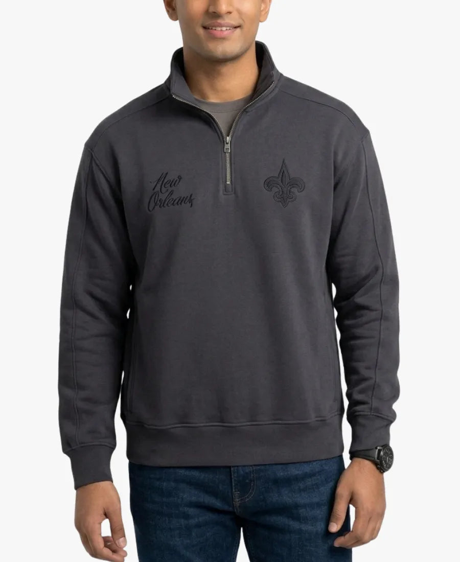 Abercrombie_FitchNewOrleansSaints2026GreyHalf-ZipSweatshirt