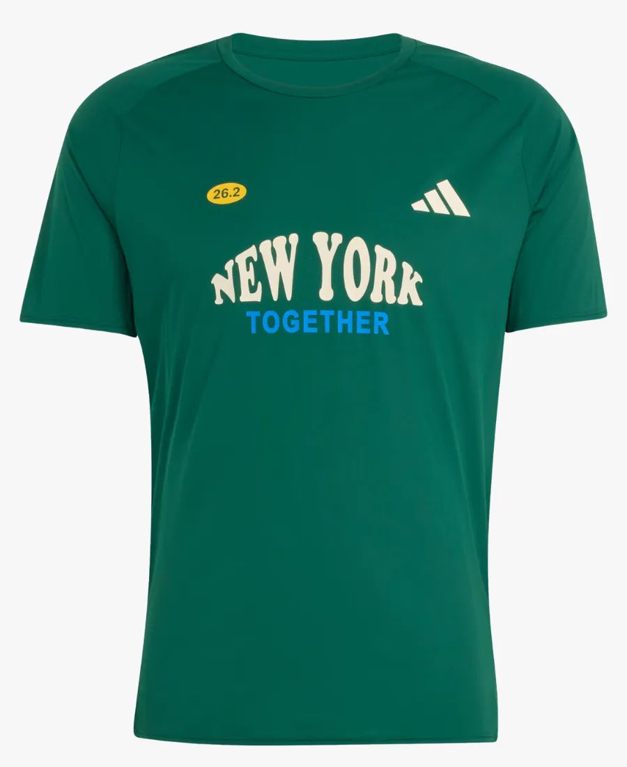 AdidasAdizeroNYCRunningGreenT-Shirt