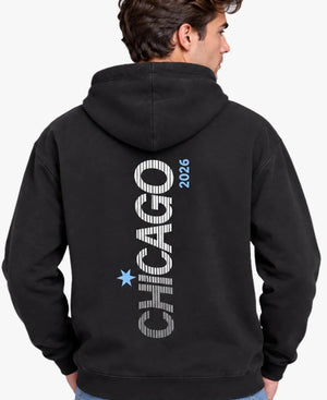 UnisexChicagoMarathon2026AdidasRunningBlackFleeceHoodie