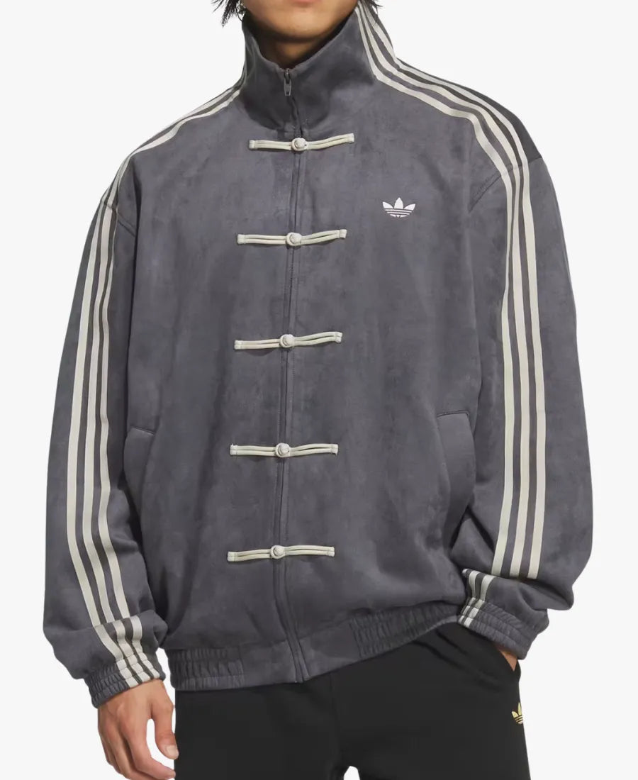 Adidas2026ChineseNewYearTangSuedeLeatherJacket