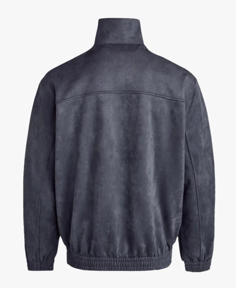 ChineseNewYearAdidasTangGreySuedeLeatherJacket
