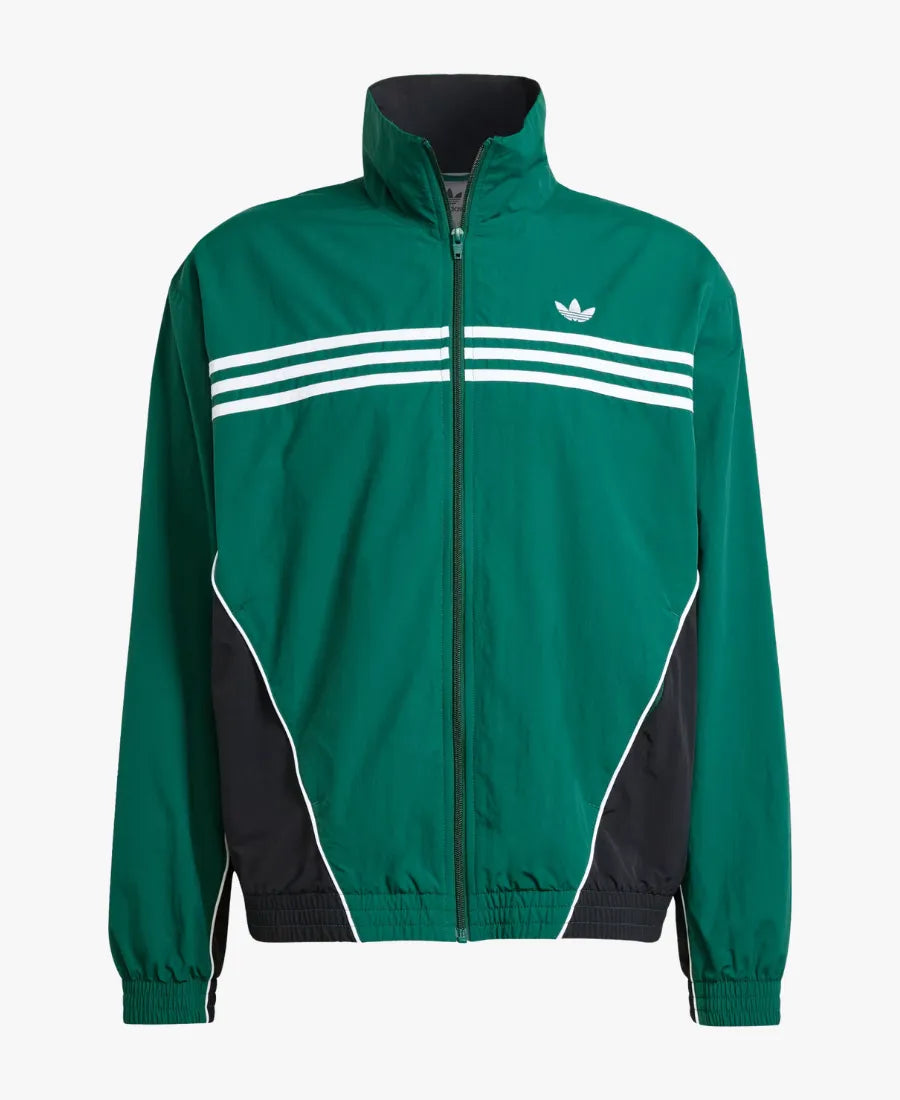 AdidasFlamesThreeStriperGreenZipUpJacket