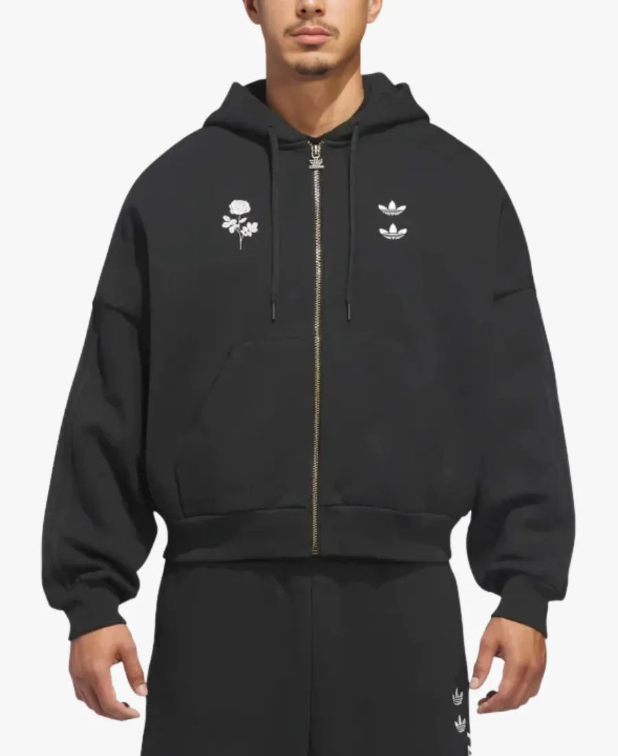AdidasOriginalsxWillyChavarriaZip-UpBlackFleeceSweatshirtHoodie