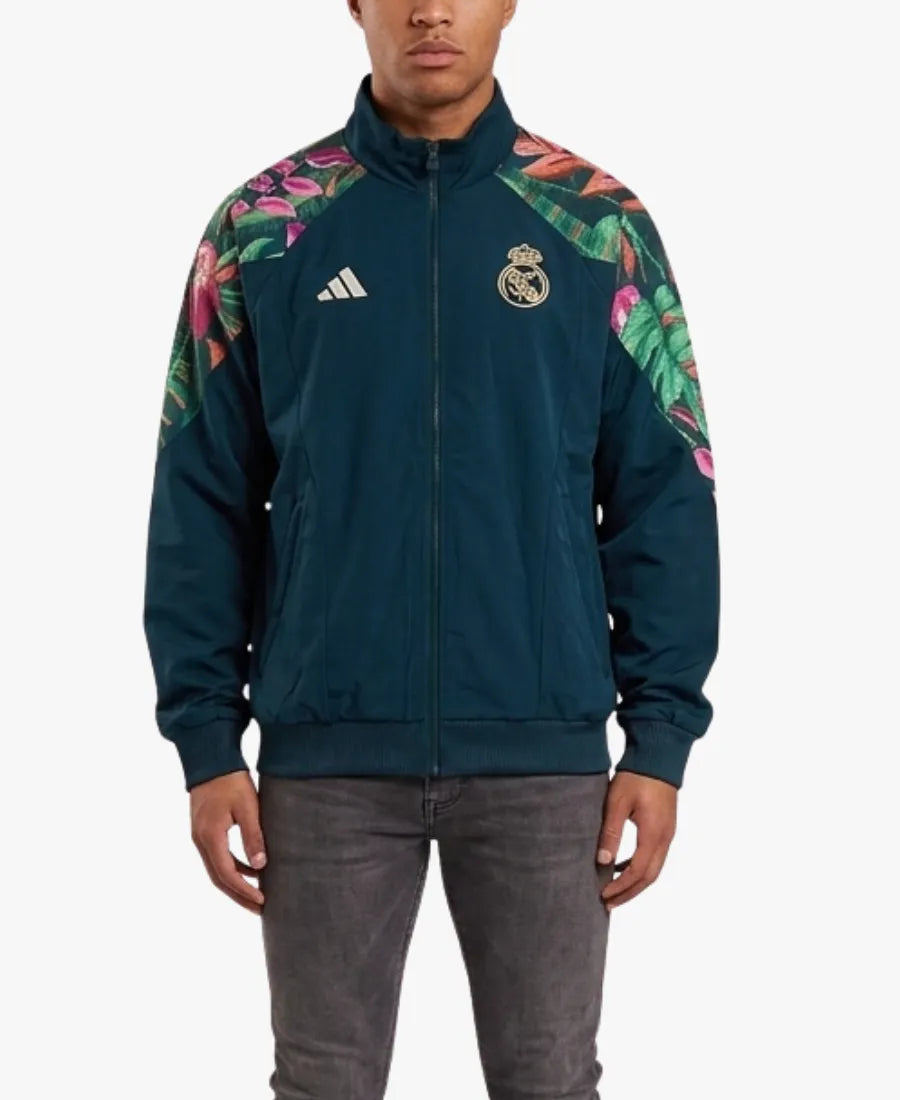 AdidasRealMadridCFxFARMRioRelaxedZip-UpGreenTrackJacket