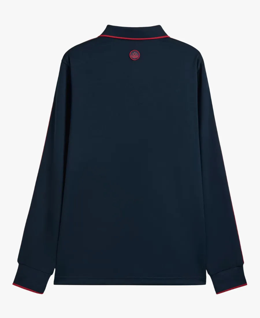 AdidasSPZLxArsenalF.C.Long-SleeveNavyBluePoloShirt
