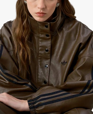 AdidasxASOS2026OverheadBrownLeatherTrackJacket