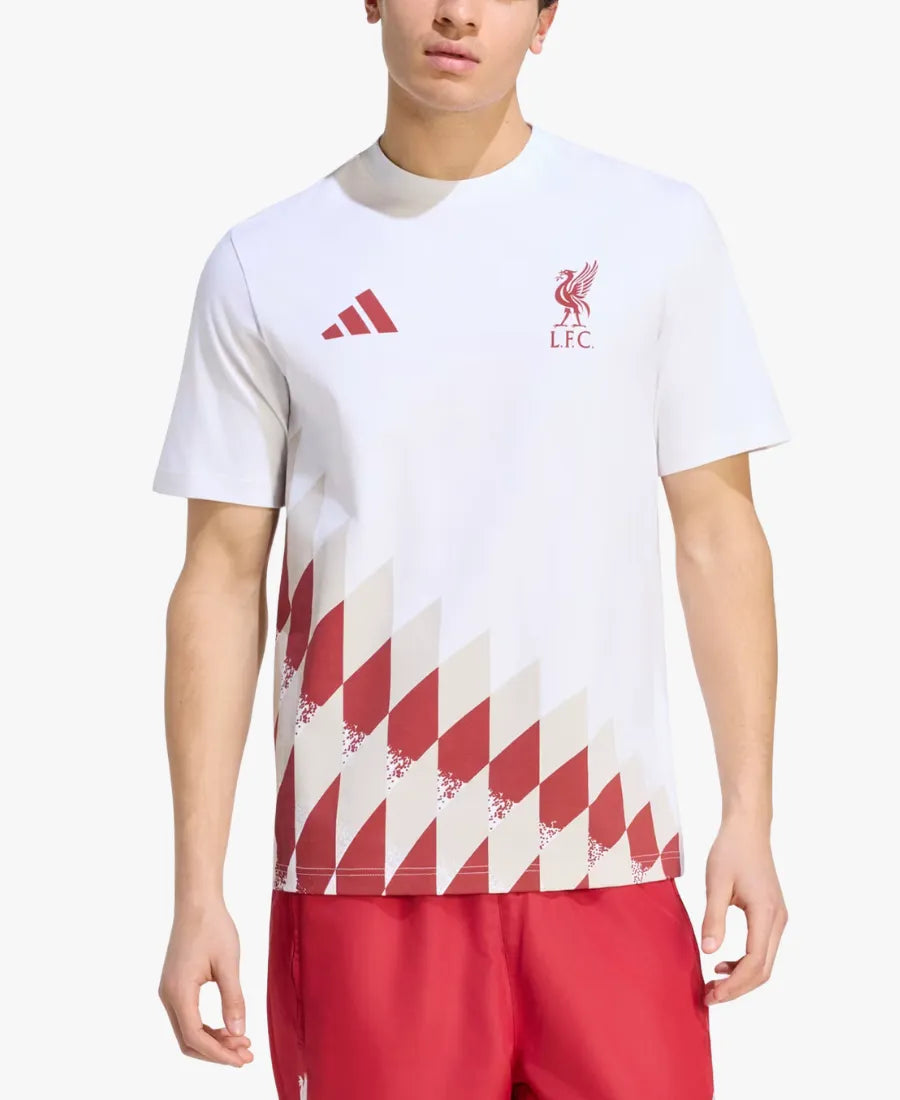 UnisexAdidasxLiverpoolFCFootballTeamStadiumGraphicWhiteT-Shirt