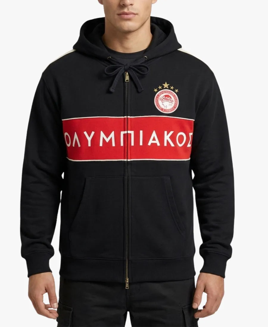 AimeLeonDorexOlympiacosF.C.BlackFullZipHoodie