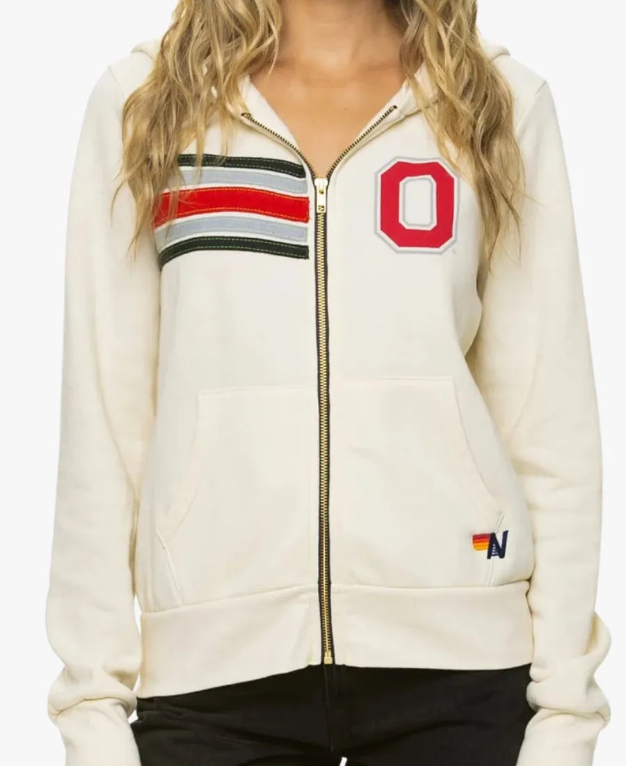 AviatorNationxOhioState5-StripeZipHoodieinWhite
