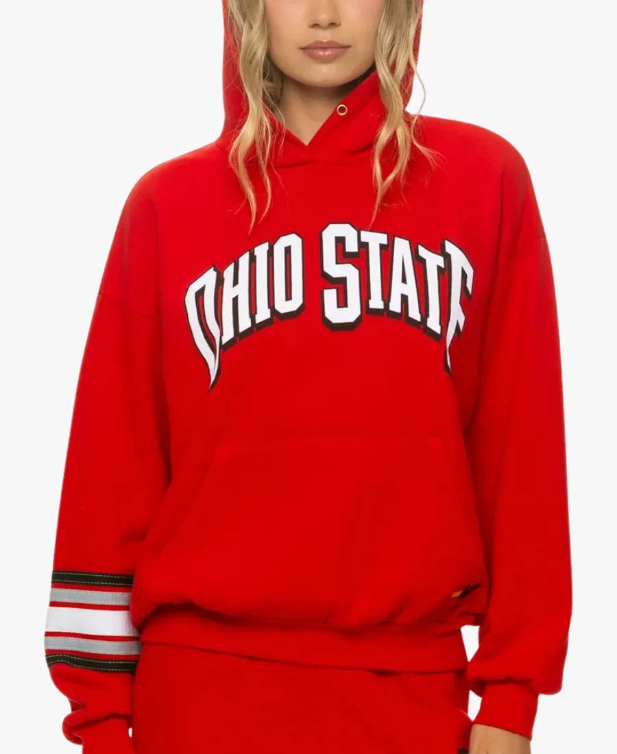CollegeTour2026AviatorNationxOhioStateUniversityRedPulloverRelaxedFleeceHoodie