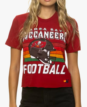 TampaBayBuccaneersAviatorNationRedBoxyBoyfriendTri-BlendT-Shirt