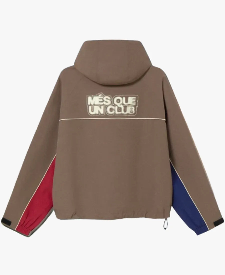 BarcelonaFC2026PulseCollectionBrownHoodedFullZipJacket