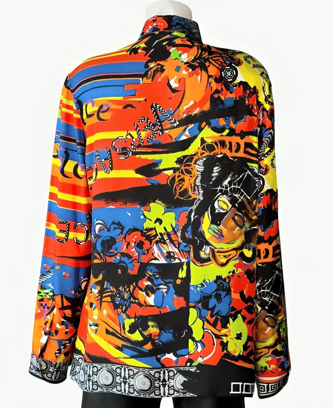 BrunoMars24kMagicPrintedSilkShirt