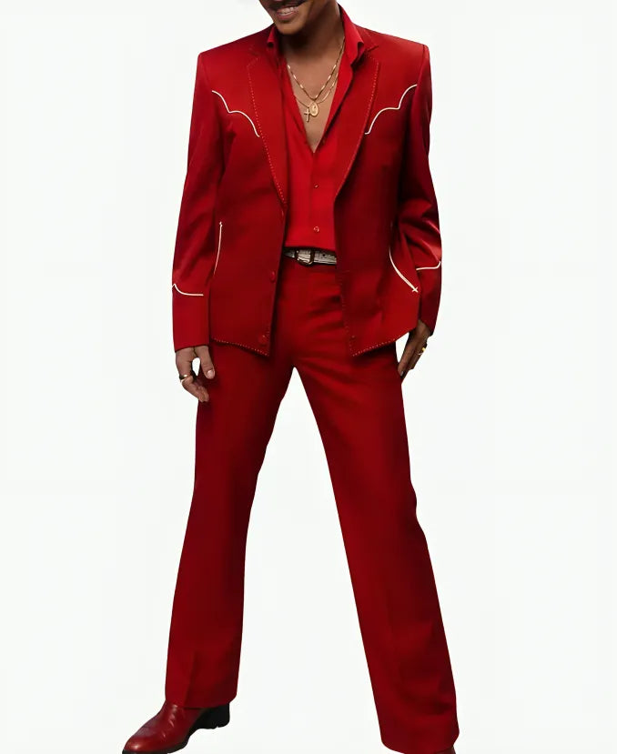 BrunoRiskItAllWesternStyleRedSuit