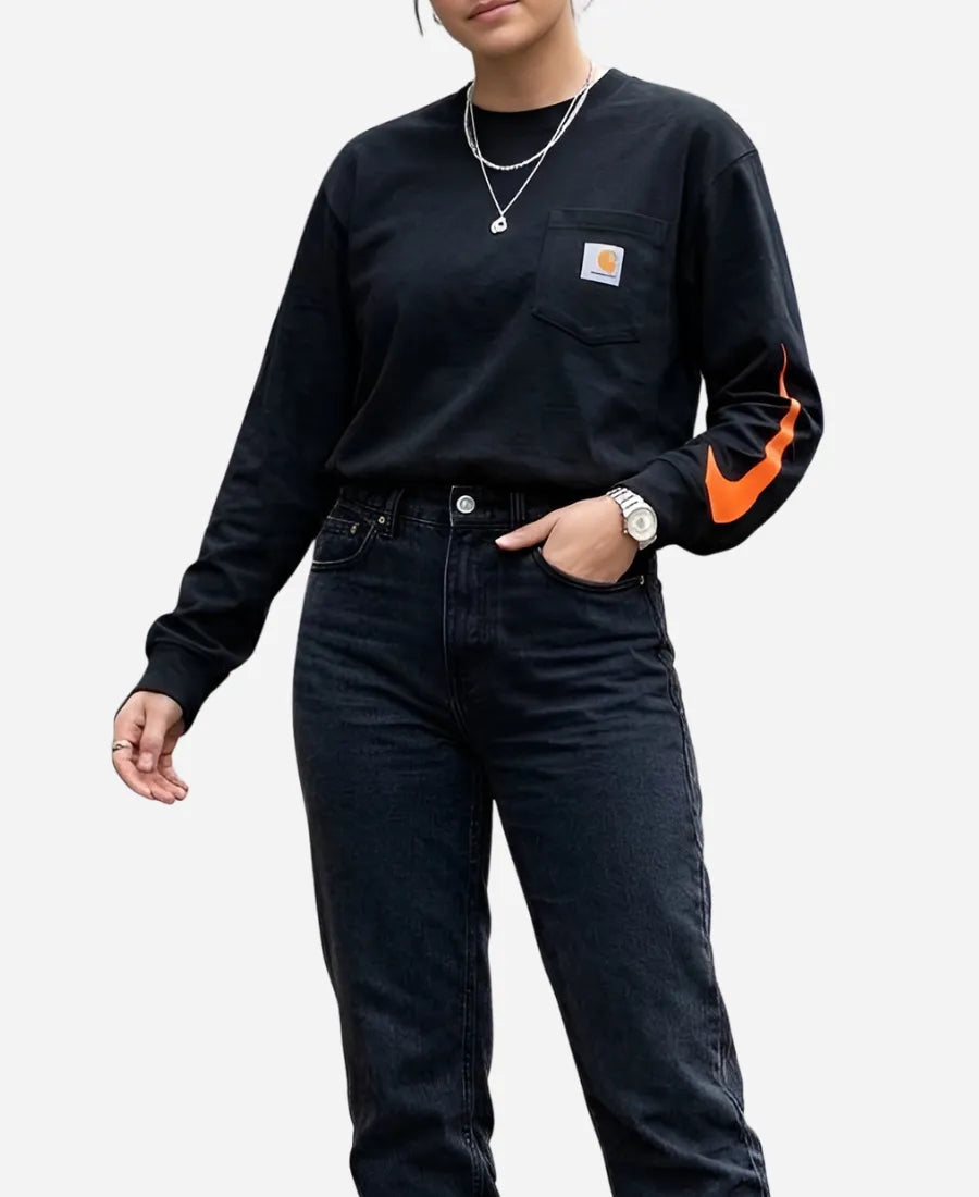 UnisexCarharttWIPxNikexSURPLUSBlackLongSleeveT-Shirt