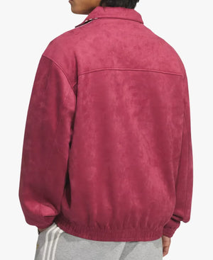 Chinese New Year Adidas Tang Burgundy Leather Jacket