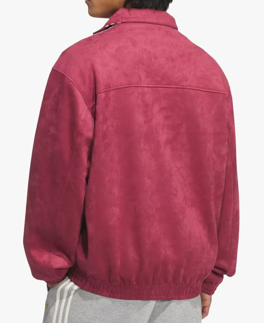 Chinese New Year Adidas Tang Burgundy Leather Jacket