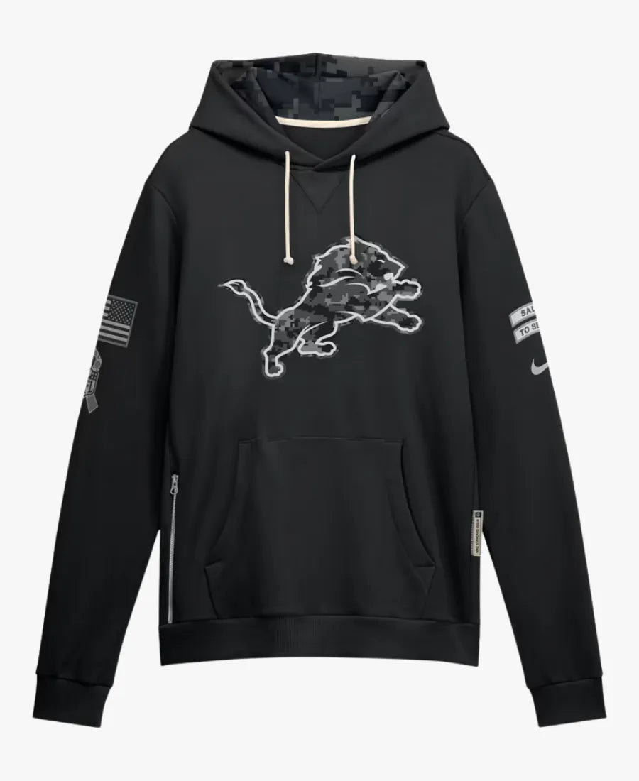 NikeDetroitLions2026SalutetoServiceSidelineDri-FITBlackHoodie