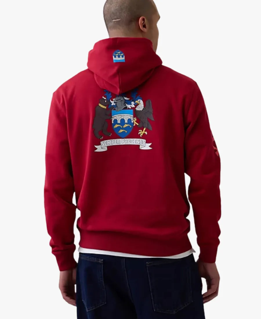 GapxEdwardCrutchleyLogoRedHoodie
