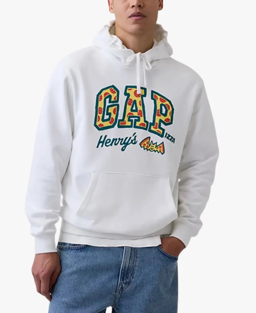 GAPxHenry_sPizzaHeavyweightLogoWhiteFleeceHoodie