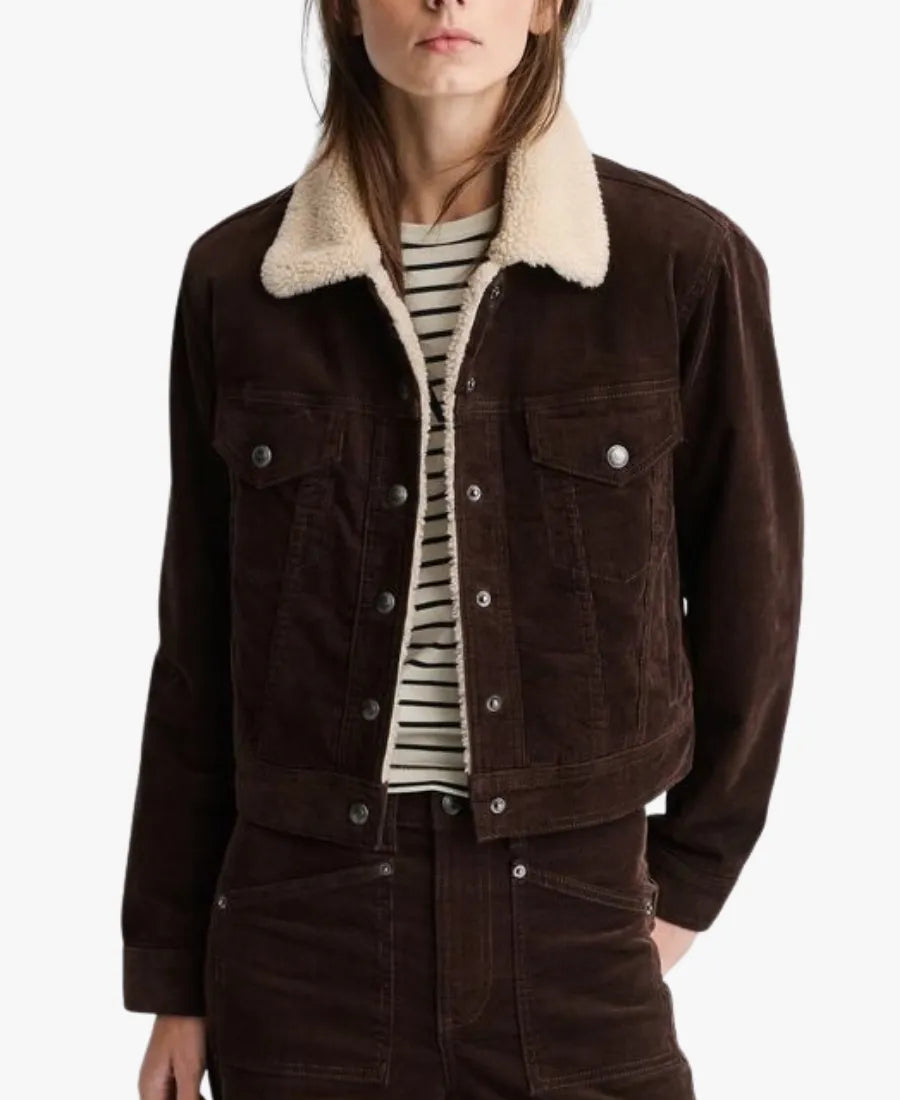 GapxA.P.C.IconCorduroyCropJacketInBrown