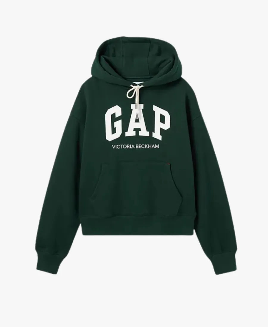 GapxVictoria2026BeckhamSecondChapterCollectionHeavyweightGreenFleeceHoodie