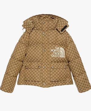 BillieEilishGuccixTheNorthFace_BrownPufferJacket