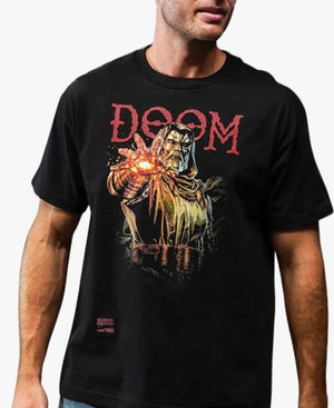 MarvelBadGuysDoctorDoomHeavyweightBoxyBlackT-Shirt