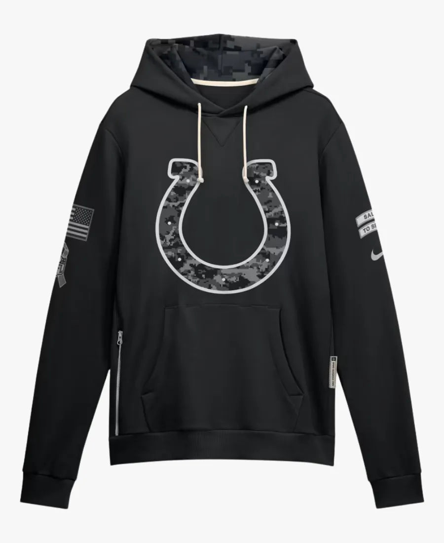Nike2026IndianapolisColtsSalutetoServiceSidelineDri-FITBlackHoodie