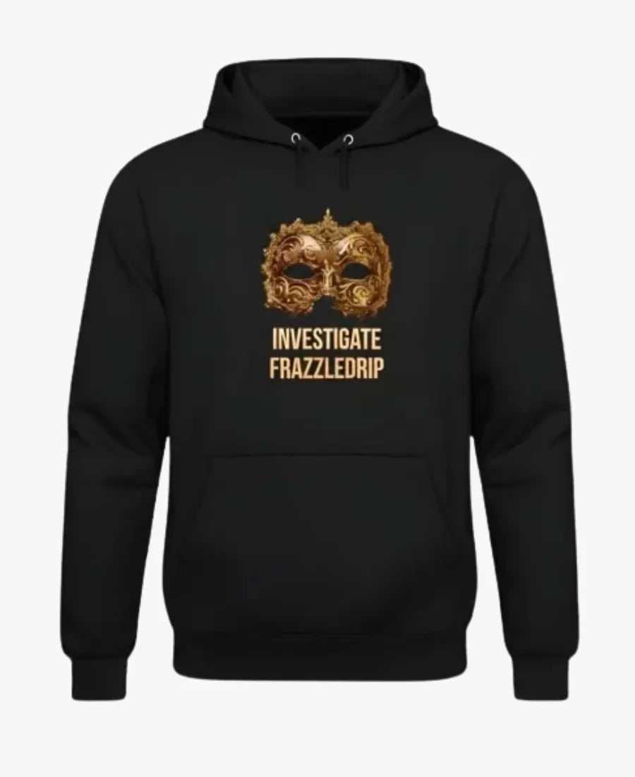 InvestigateFrazzledripMaskGraphicBlackHoodie