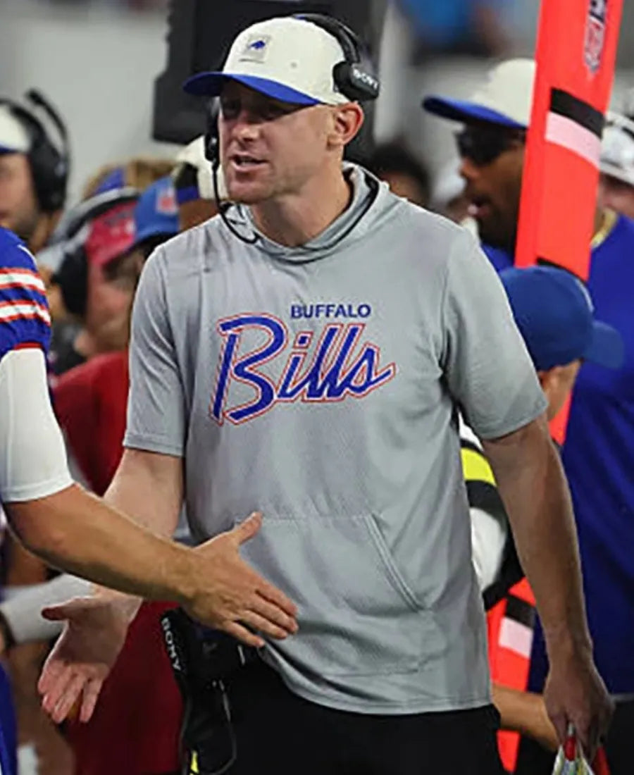 BuffaloBillsPreseason2026JoeBradyNikeGreyShortSleeveHoodedT-Shirt